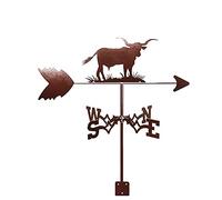 Garden Weathervane - Butterfly Stainless Steel Weather Vane with Ground Spike And Wall Fixing, Hollow Carved Design Wind Direction Indicators