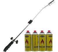 Garden Weed Burner Butane Weed Gas Wand Blowtorch Garden Torch Weeds Killer Burner (WeedWand with 4 CAN MM)