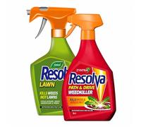 Garden Weed Killer Sprayer Bundle - Path & Drive Weedkiller 1L with Lawn Weed Killer Extra Strong 1L Ready-to-Use Garden Sprayer for Dandelions, Clover & Common Garden Weeds