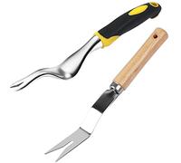 Garden Weeder Hand Weeding Tool Weed Removal Stainless Steel Handle Weed Deep Digger Grass Lawn Trimming Remover Fork Puller for Weeds Eradicate