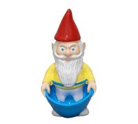 Garden Wild Bird Feeder with Elder Dwarf Decorative Statue Figure for Flower Beds and Backyard Outdoor Space Decoration Outdoor Bird Feeder