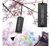 Garden Wind Chimes, Wind Chimes For Outdoors Wind Chime With 5 Wind Pendulums Hanging Chord 8-Note Meditation Chime For Garden Terrace Balcony Veranda Indoors And Outdoors