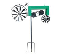 Garden wind ornament at the window, colorful wind turbines, terrace wind turbine in tractor form | Decorative wind wheel wind garden sculpture, wind resistant wind decoration