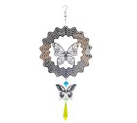 Garden Wind Spinner, 3D Wind Spinner, Garden Winds Spinners with Butterfly Design, Hanging Outdoor Kinetic Winds Spinners for Yard, Patio, Balcony Decoration
