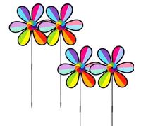 Garden Wind Spinners,Set Of 4 Colorful Garden Rotating Windmill - Decorative Outdoor Art Ornament For Family Activities Children's Playground Park Exhibitions