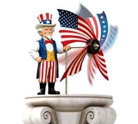 Garden Windmill | 250Th Patriotic Rotating Ground Sign - American Flag Pattern Yard Windmills,for Home Seasonal Decoration Porch Balcony Deck Poolside Farmhouse