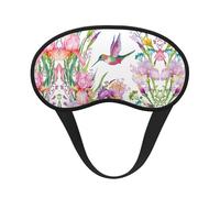 Garden with Birds and Flowers Print Blackout Sleep Mask - Side Sleeper Eye Cover, Soft Comfort, Perfect for Travel, Meditation