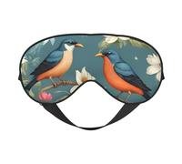 Garden with Birds and Flowers Print Functionality Outdoor Travel Eye Mask Breathable Camping Meditation Yoga Friendly