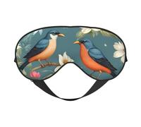Garden with Birds and Flowers Print Functionality Outdoor Travel Eye Mask Breathable Camping Meditation Yoga Friendly