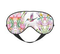 Garden with Birds and Flowers Print Soft Eye Mask â€“ Comfortable Sleep, Blocks Light, Full Eye Coverage, Ideal for Travel, Meditation