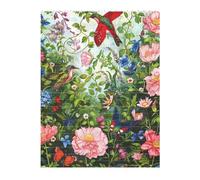 garden with birds and flowers Printed Jigsaw Puzzle 16.7x22.3 CM, Rectangular Puzzle Challenging Game for Adults Gifts, Family Fun Decorative Wall Decor