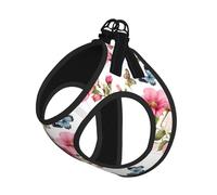 garden with birds and flowers Small Pet Harness Vest - Full Print Design, Adjustable and Reflective for Safety, Suitable for Small Cats and Dogs Pet leash vest