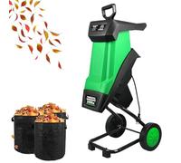 Garden Wood Chipper - 2400W Electric Leaf Shredder & Branch Crusher with 50L Bag, Efficient Mulcher for Twigs, Lawn, and Leaves