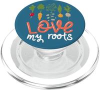 Garden Work Love My Roots Funny Quote Vegetables Gardening PopSockets PopGrip for MagSafe