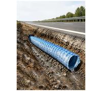 Garden Yard Drainage Hose，French Drain Pipe，Flexible Perforated Pipe for Landscaping, Trenches & Underground Water Management(Blue-5 cm,3 Meters)