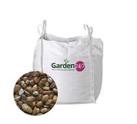 Garden247 20-45mm Mixed Quartzite Stone - Brown - Premium Aggregate Bulk Bag - 850 Kilos