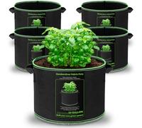 Garden4Ever 5-Pack 30 Gallon Grow Bags Heavy Duty Container Thickened Nonwoven Fabric Plant Pots with Handles
