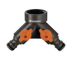 GARDENA 00940-20 Hose Splitter Plastic 2-way Connector with Regulator
