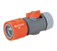 GARDENA 02819-20 Profi-System Water stop Connector with Pressure R...