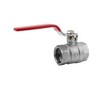 GARDENA 07337-20 Ball valve: The outlet valve For indoor And Outdoor use, double-sided internal Thread, 33.3 mm (G 1 ") - Thread, Grey, Red
