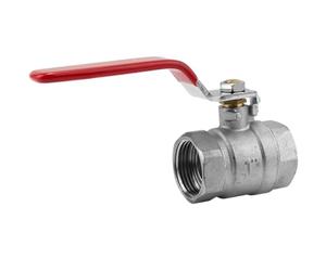GARDENA 07337-20 Ball valve: The outlet valve For indoor And Outdoor use, double-sided internal Thread, 33.3 mm (G 1 ") - Thread, Grey, Red
