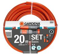 Gardena 13mm Basic Hose With Starter Set - 1/2 Inch - 20 Meters