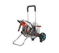 GARDENA AquaRoll M Easy Metal Set Hose Trolley - 25 m, Silver/Grey