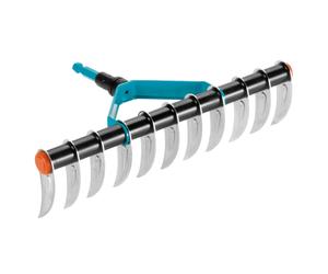 GARDENA 3391-20 Combisystem Aerator Rake: Manual lawn rake with 35 cm working width, garden accessory for removing moss and matted grass from the
