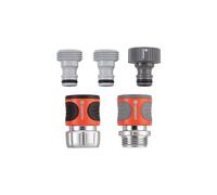 Gardena 39042-BK 0.62 & 0.5 in. Garden Hose Quick Connect Starter Set Metal