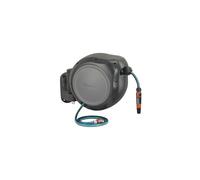 GARDENA 8055 - 100 Foot Wall Mounted Retractable Reel with Hose Guide, Automatic retraction for Easy Watering, Gray