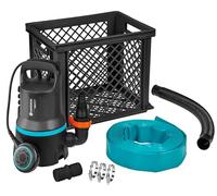 Gardena 9000 Flood Control Kit: Submersible Pump Flow 9000 L/H, Automatic Operation, Particulate Filter up to 25 mm, with Hose Connection and Storage Box, 300 W (9041-20)