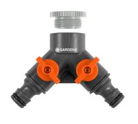 Gardena 940 (936) - 2-way tap valve - 21 mm - G 1/2 inch or 26.5 mm - silver