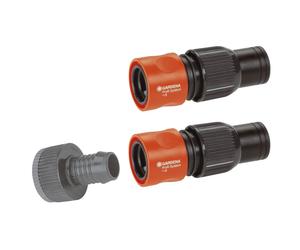 Gardena Anschlusatz: 1 Faucet Piece with Adapter, 2 Professional System Parts