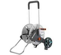 Gardena AquaRoll M Metal Hose Trolley Cart - Kickstand, No Drip, Foldable Handle