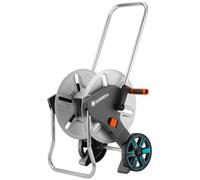 Gardena Aquaroll Silver Freestanding Empty Hose Cart With Wheels