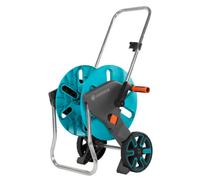 Gardena Aquaroll Teal Freestanding Empty Hose Cart With Wheels