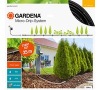 GARDENA Automatic Micro-Drip Plant Row Irrigation Starter Set in Black Gardena Black