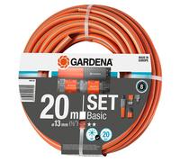 NEW Gardena Garden Watering & Hose Pipe Fittings - Basic Hose Set 20m