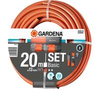 NEW Gardena Garden Watering & Hose Pipe Fittings - Basic Hose Set 20m