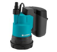 Gardena Battery Clear Water Submersible Pump 2000/2 18V P4A Without Battery: Flat-Suction Battery-Powered Submersible Pump, Integrated Filter, Dry-Running Protection, Flow Rate 2000 l/h (14600-55)