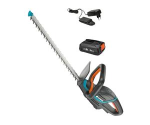 Gardena Battery Hedge Trimmer ComfortCut 50/18V P4A Ready-To-Use Set: Ergonomic, Blade geometry, Lightweight, Charge status, Cordless (14730-20)