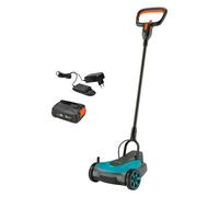 Gardena Battery Lawnmower HandyMower 22/18V P4A Ready-To-Use Set: Small, Lightweight, Mulching blade, Up to 50 m² lawns, Cordless (14620-20)