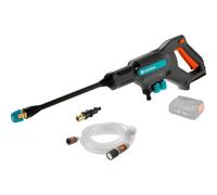 Gardena Battery Medium-Pressure Washer AquaClean 24/18V P4A Solo: Adjustable Water Pressure, Nozzle attachments, 3 Cleaning Modes, Portable Outdoor Tool, Cordless (14800-55)