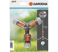 GARDENA branch set for 13 mm (1/2") - and 15 mm (5/8") - water hoses: Waterproof drop connector for easy division water (18287-20)