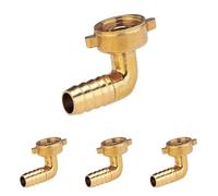GARDENA Brass Elbow: Brass Angle with 26.5 mm (3/4 ") - Thread, for 13 mm (1/2") - Tubing for Easy Change of Direction (7286-20) (Pack of 4)