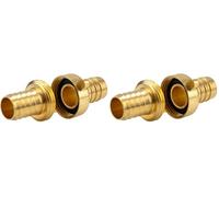 GARDENA Brass Hose Fitting 3 Parts: Screw for Extension Hose, 33.3 mm (G 1 ") - Thread, for 19 mm (3/4") - Tubing (7152-20) (Pack of 2)