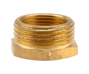 GARDENA Brass Reducer: Brass connecting Piece to The Pipe Connection with a quick coupling, 33.3 mm (G 1 ') - AG / 26.5 mm (3/4 ") - IG (7271-20)