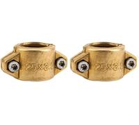 Gardena Clamps: Brass Hose clamp for attaching Suction or high-Pressure Hoses, Suitable for 25 mm (1 inch) Hoses (7211-20) (Pack of 2)
