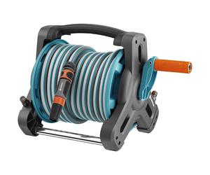 Gardena Classic Hose Reel 10 Set: Garden Hose Set Including Hose Reel and 10-m Hose, Great Standing Security, Adapter, Spray Nozzle, Carrying Handle,