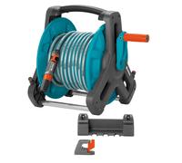Gardena Classic wall-fixed Hose Reel 50 Set: Mobile hose reel, wall-mountable to save space and can be removed at any time, with a 20-m hose, spray no